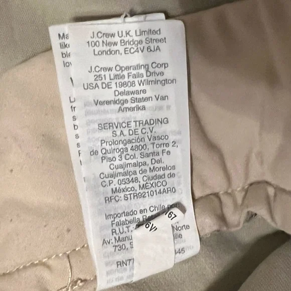 JCrew Slim fit khakis size 34X34 (SKU P201) - Picture 5 of 8